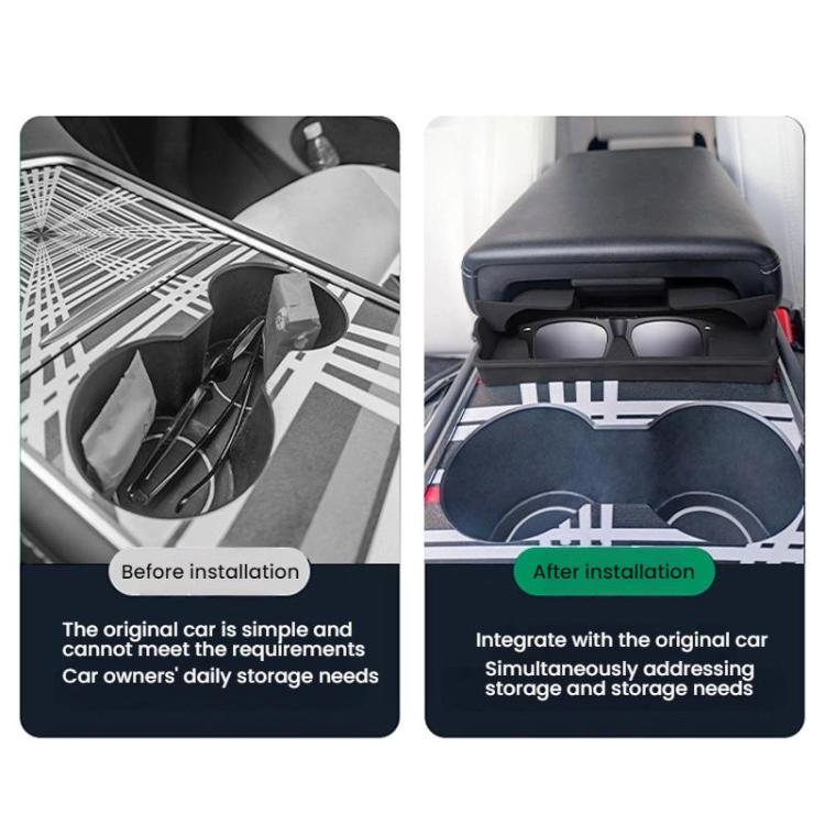 Modifica per bracciolo Tesla Model 3/Y: tasca porta occhiali