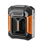 Ventilatore a clip ricaricabile F66 da indossare in vita con 3 velocità e torcia a LED, raffreddamento a mani libere per edilizia, lavori all'aperto, escursionismo., F66 Orange, F66 Green