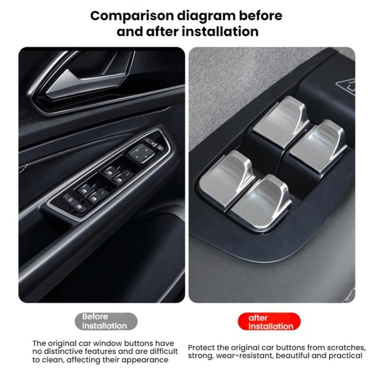 Adesivo Juniper per il pulsante di sollevamento del finestrino della Tesla Model Y 2025+, Tesla Model Y Juniper 7pcs /Set