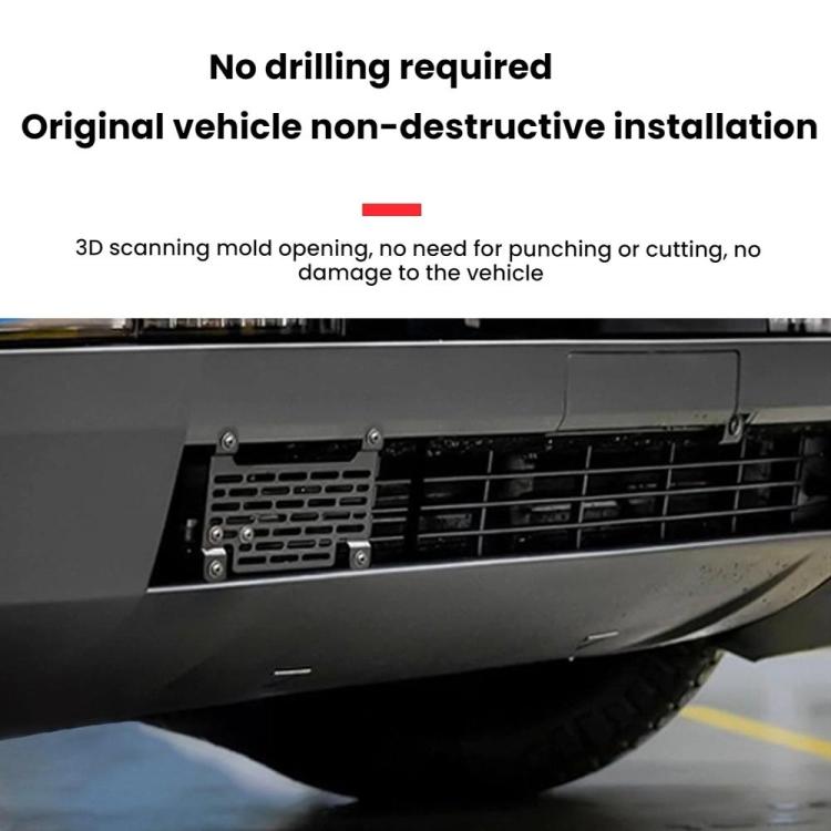 Cornice portatarga americana a sgancio rapido senza foratura per Tesla Cybertruck.