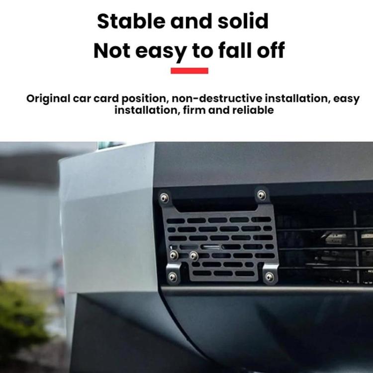 Cornice portatarga americana a sgancio rapido senza foratura per Tesla Cybertruck.