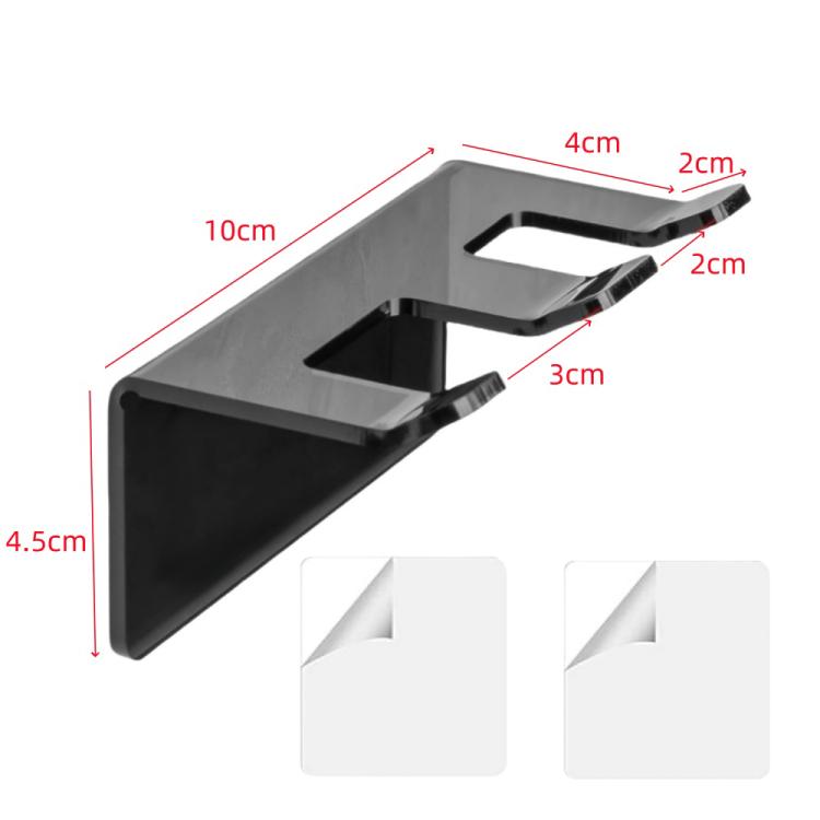 Supporto autoadesivo in acrilico per riporre i rasoi in bagno., 1pc, 2pcs