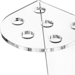 Supporto per riporre e mostrare gli strumenti da barbiere in acrilico a 6 fori, 1pc, 2pcs
