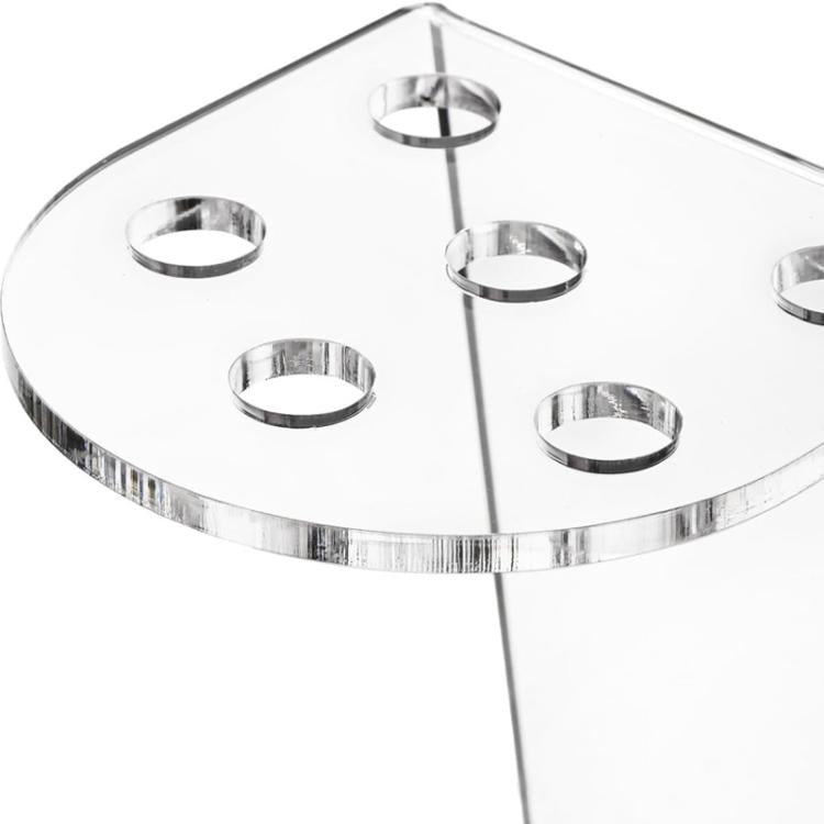 Supporto per riporre e mostrare gli strumenti da barbiere in acrilico a 6 fori, 1pc, 2pcs