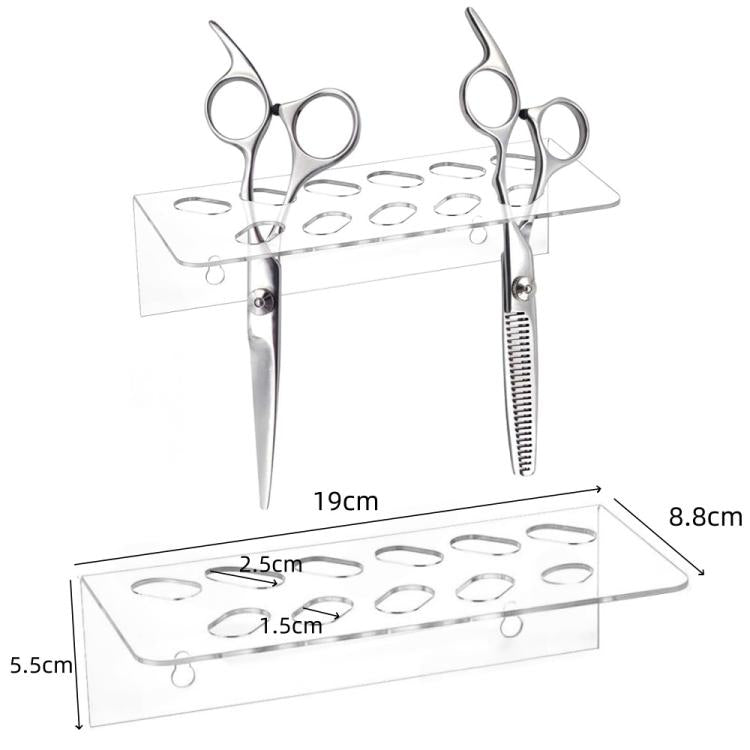 Supporto da parete in acrilico a 11 fori per forbici e strumenti da barbiere, 1pc, 2pcs