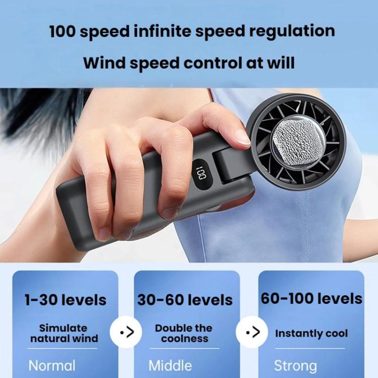 Ventilatore portatile pieghevole WT21 con display batteria