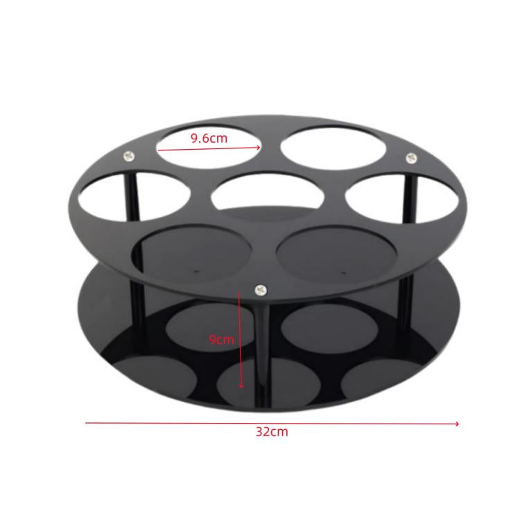 Portabottiglie rotondo in acrilico per sciroppo di caffè da appoggio in cucina., YX175