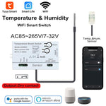 Modulo interruttore a contatto secco con controllo remoto tramite app, compatibile con Graffiti WIFI e tecnologia Wi-Fi, supporta i comandi vocali di Google e Alexa., With 1m Cable, With 2m Cable, Humidity+Integrated 1m Cable