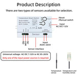 Modulo interruttore a contatto secco con controllo remoto tramite app, compatibile con Graffiti WIFI e tecnologia Wi-Fi, supporta i comandi vocali di Google e Alexa., With 1m Cable, With 2m Cable, Humidity+Integrated 1m Cable