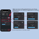 Modulo interruttore a contatto secco con controllo remoto tramite app, compatibile con Graffiti WIFI e tecnologia Wi-Fi, supporta i comandi vocali di Google e Alexa., With 1m Cable, With 2m Cable, Humidity+Integrated 1m Cable