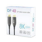 DP2.1 Male To Male 8K 60Hz HD Fiber Optic Cable For TV Computer Monitors Projectors, 10M, 15M, 20M, 25M, 30M, 40M, 50M