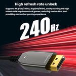 DP2.1 Male To Male 8K 60Hz HD Fiber Optic Cable For TV Computer Monitors Projectors, 10M, 15M, 20M, 25M, 30M, 40M, 50M