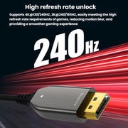 DP2.1 Male To Male 8K 60Hz HD Fiber Optic Cable For TV Computer Monitors Projectors, 10M, 15M, 20M, 25M, 30M, 40M, 50M