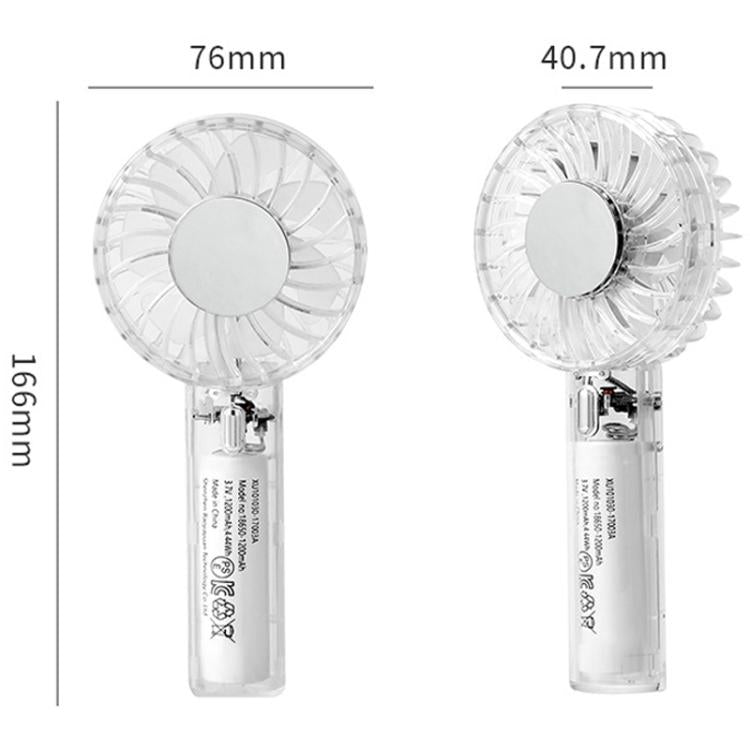 Ventilatore portatile USB YL14 trasparente 1200mAh