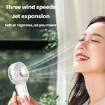 Ventilatore portatile WT25 con clip per cordino, USB, silenzioso, ricaricabile, da tavolo.