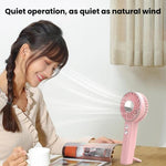 Ventilatore portatile WT25 con clip per cordino, USB, silenzioso, ricaricabile, da tavolo.
