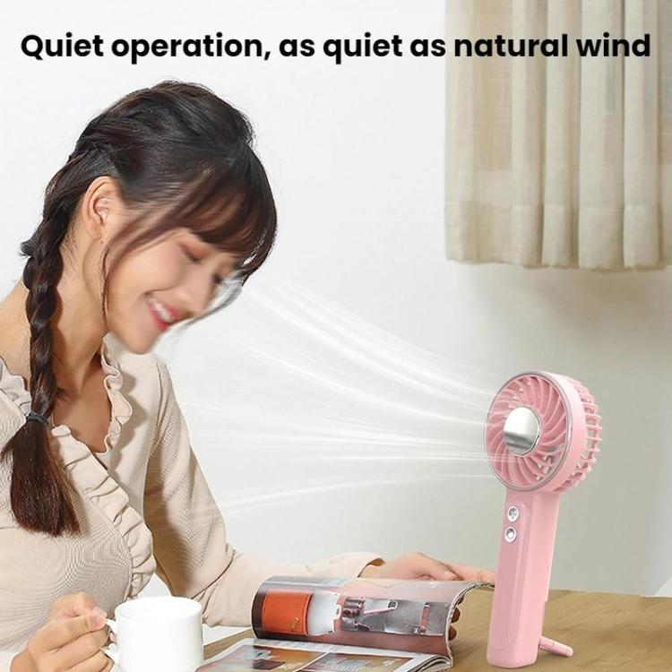 Ventilatore portatile WT25 con clip per cordino, USB, silenzioso, ricaricabile, da tavolo.