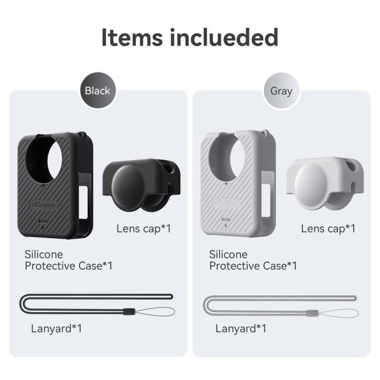 Set cover in silicone per fotocamera DJI Osmo 360 con copriobiett