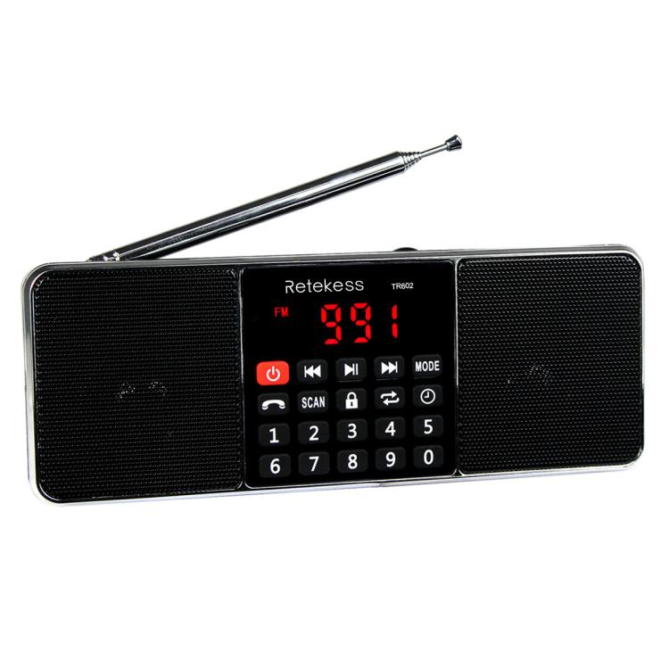 Retekess TR602 Radio Bluetooth a 2 bande con lettore MP3, TR602