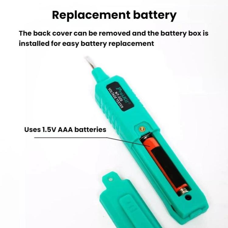 ProsKit NT-320-C Multifunctional Electrical Tester Pen Wire Break Detection Digital Display Induction Test Pen, ProsKit NT-320-C