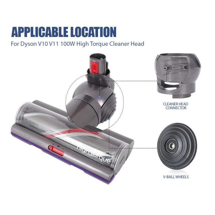 Ricambi per connettore a V-Ball per spazzola aspirapolvere Dyson V15/V11/V10/G5 da 100 W ad alta coppia., Connector, Connector+V-Ball Wheel Side