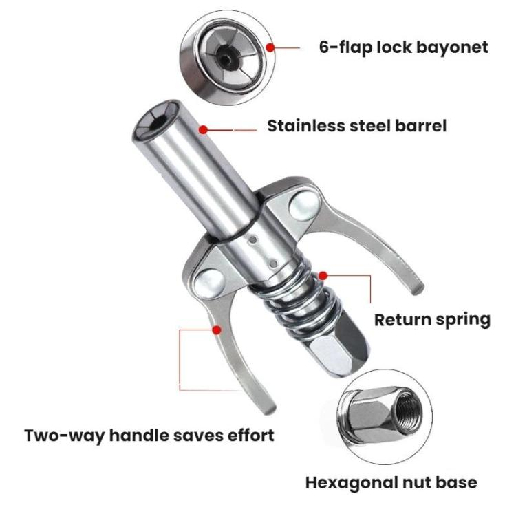 Pinze elettriche/pneumatiche per auto Ugelli per grasso ad alta pressione, Double-handle Nozzle