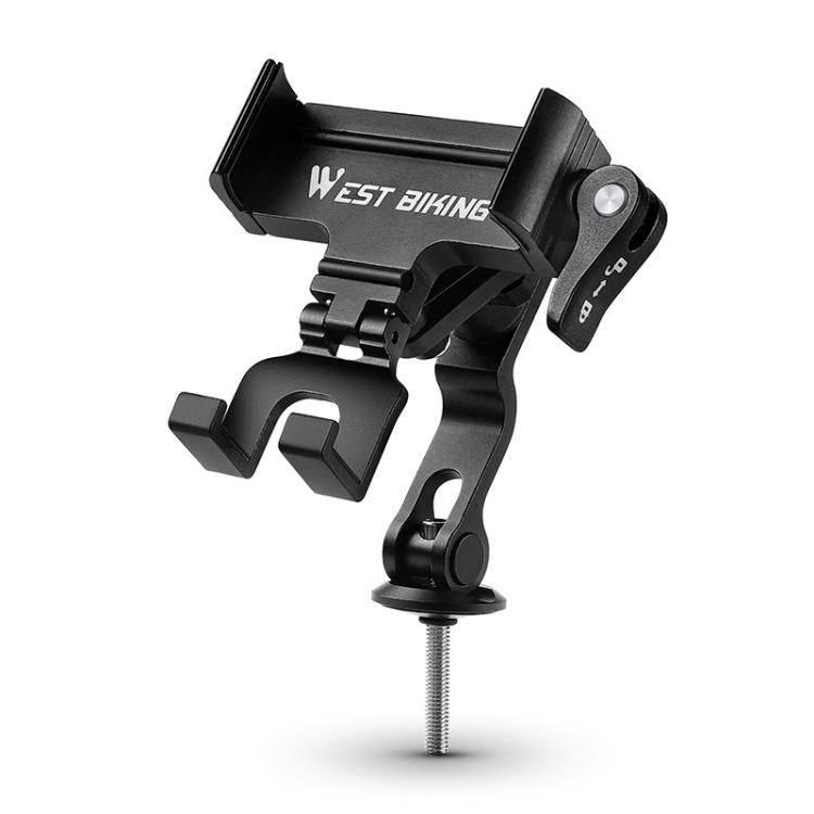 Supporto per cellulare da bicicletta WEST BIKING in lega di alluminio, supporto per navigatore per bici da strada/mountain bike., Handlebar Black, Handlebar Silver, Handlebar Red, Stem Black, Stem Silver, Stem Red