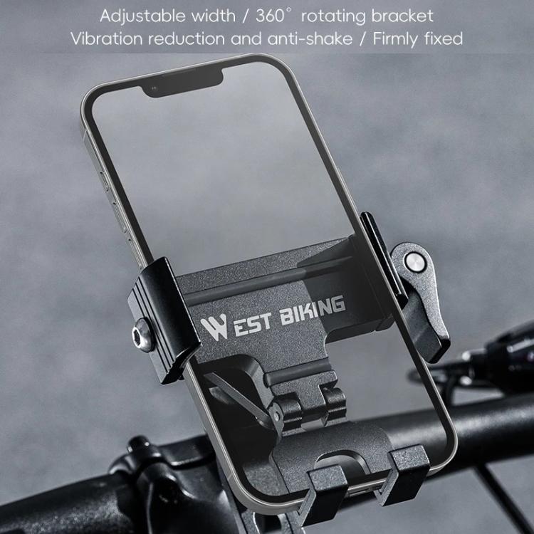 Supporto per cellulare da bicicletta WEST BIKING in lega di alluminio, supporto per navigatore per bici da strada/mountain bike., Handlebar Black, Handlebar Silver, Handlebar Red, Stem Black, Stem Silver, Stem Red