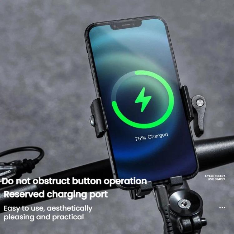 Supporto per cellulare da bicicletta WEST BIKING in lega di alluminio, supporto per navigatore per bici da strada/mountain bike., Handlebar Black, Handlebar Silver, Handlebar Red, Stem Black, Stem Silver, Stem Red