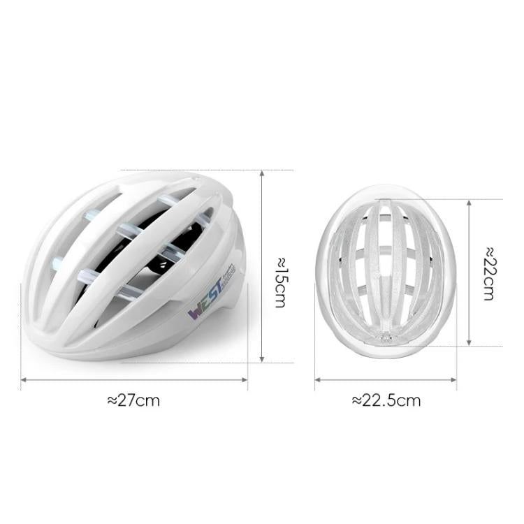 Casco da ciclismo outdoor WEST BIKING per uomo e donna, casco di sicurezza per mountain bike/bici da strada., 58-61cm