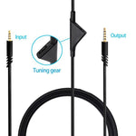 For Logitech Astro A10 / A40 / A30 2m Gaming Headset Cable Braided Audio Cable, Black Button, Black White Button, Gray Black Button, Black Tuning, Blue Tuning, Gray Tuning, Red Black Square, Black Square