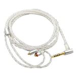 1.2m 8 Core Single Crystal Copper Silver Plated MMCX Headphone Upgrade Cable, For Shure SE215 / SE535 / SE846 / UE900, Black 2.5mm Balance, Black 4.4mm Balance, Transparent 2.5mm Balance, Transparent 3.5mm Stereo, Transparent 4.4mm Balance