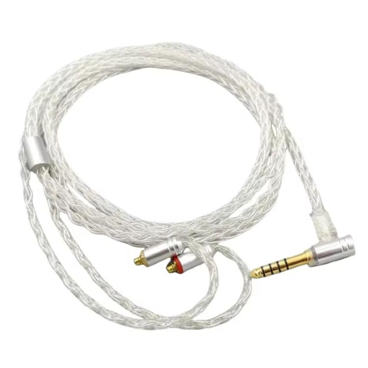 1.2m 8 Core Single Crystal Copper Silver Plated MMCX Headphone Upgrade Cable, For Shure SE215 / SE535 / SE846 / UE900, Black 2.5mm Balance, Black 4.4mm Balance, Transparent 2.5mm Balance, Transparent 3.5mm Stereo, Transparent 4.4mm Balance
