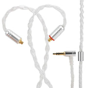 1.2m 8 Core Single Crystal Copper Silver Plated MMCX Headphone Upgrade Cable, For Shure SE215 / SE535 / SE846 / UE900, Black 2.5mm Balance, Black 4.4mm Balance, Transparent 2.5mm Balance, Transparent 3.5mm Stereo, Transparent 4.4mm Balance