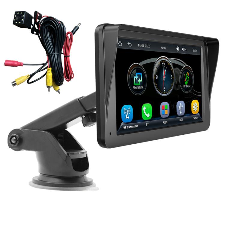 Schermo touch HD da 7 pollici + immagine di retromarcia HD a 8 luci, lettore MP5 per auto con CarPlay wireless, X5300 With 8-light Camera
