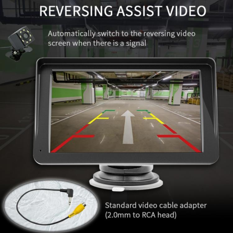 Schermo touch HD da 7 pollici + immagine di retromarcia HD a 8 luci, lettore MP5 per auto con CarPlay wireless, X5300 With 8-light Camera