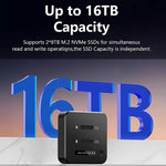 Docking station Blueendless SD08A M.2 NVMe SSD con doppio alloggiamento USB 3.2 Gen2 a 10 Gbps e funzione di clonazione offline con un solo tasto., US Plug, EU Plug, UK Plug