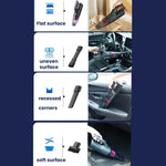Aspirapolvere portatile piccolo e potente, ideale per auto e scrivania., 7500PA Brushed