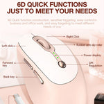 2400 DPI Wireless Mouse USB-C Rechargeable, Milk Tea Color Elegant Design with Battery Indicator, T-WOLF Q7 Single-Mode 2.4G, T-WOLF Q7 Dual-Mode 2.4G+Bluetooth