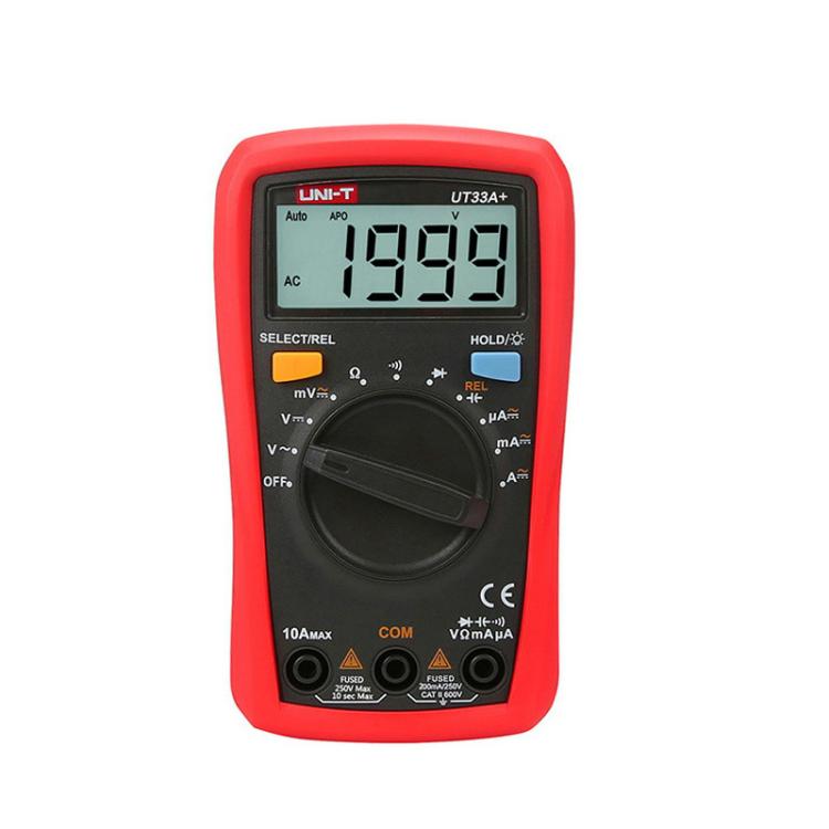 Multimetro tascabile con display LCD retroilluminato 600V 10A