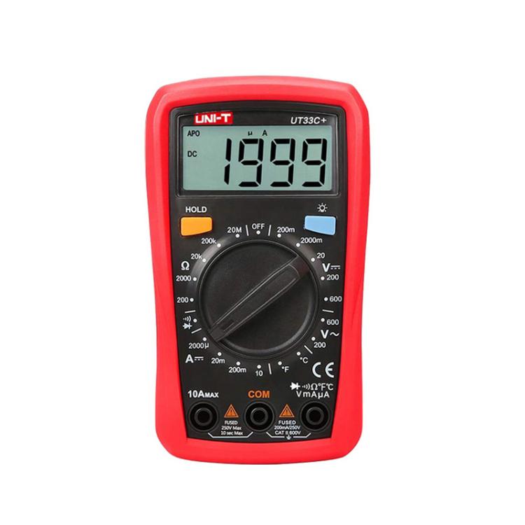Multimetro tascabile con display LCD retroilluminato 600V 10A
