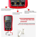 Multimetro tascabile con display LCD retroilluminato 600V 10A