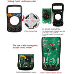 Multimetro tascabile con display LCD retroilluminato 600V 10A