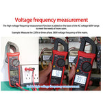 Pinza amperometrica digitale True RMS a selezione automatica della portata, 400 A AC/DC con NCV, display LCD retroilluminato, rilevamento filo sotto tensione e funzione di memorizzazione dati., UNI-T UT203+