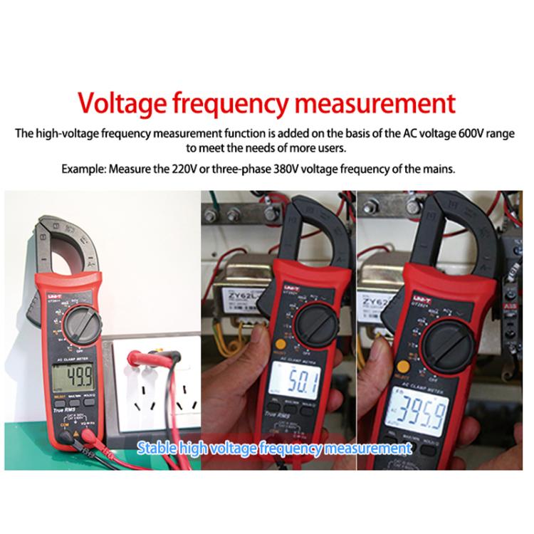 Pinza amperometrica digitale True RMS a selezione automatica della portata, 400 A AC/DC con NCV, display LCD retroilluminato, rilevamento filo sotto tensione e funzione di memorizzazione dati., UNI-T UT203+