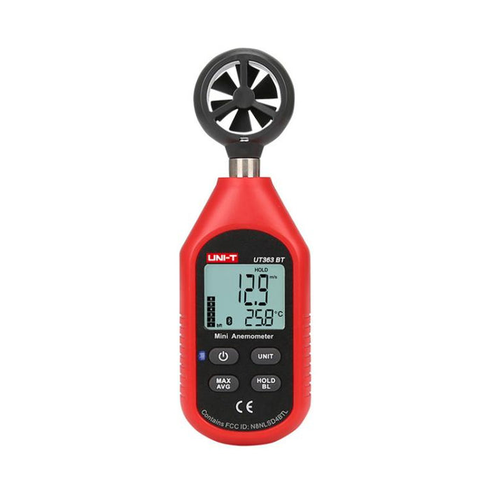 Anemometro digitale con indicatore dinamico a 12 livelli per la misurazione della velocità del vento., UNI-T UT363, UNI-T UT363BT