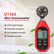 Anemometro digitale con indicatore dinamico a 12 livelli per la misurazione della velocità del vento., UNI-T UT363, UNI-T UT363BT