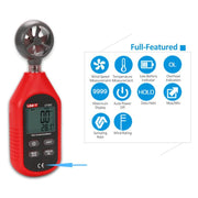 Anemometro digitale con indicatore dinamico a 12 livelli per la misurazione della velocità del vento., UNI-T UT363, UNI-T UT363BT