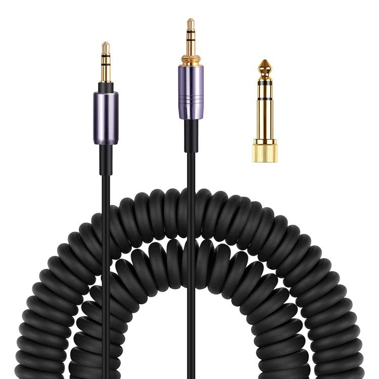 Headphone Spring Audio Cable, For Sony WH-1000XM3 / WH-1000XM2 / WH-1000XM4 / WH-H900N / WH-H800, 1.5m Spring