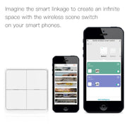 Interruttore wireless per scene di casa intelligente con timer tramite app, interruttore intelligente adesivo a 4 pulsanti con graffiti., 4-Buttons